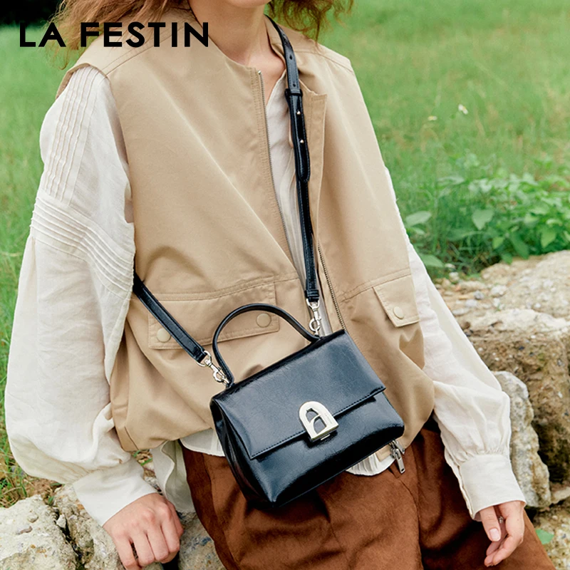 

LA FESTIN Original New Handbag Women Luxury Designer Bags Crossbody Shoulder Bag Leather Bag Small Bag A-line Door Series