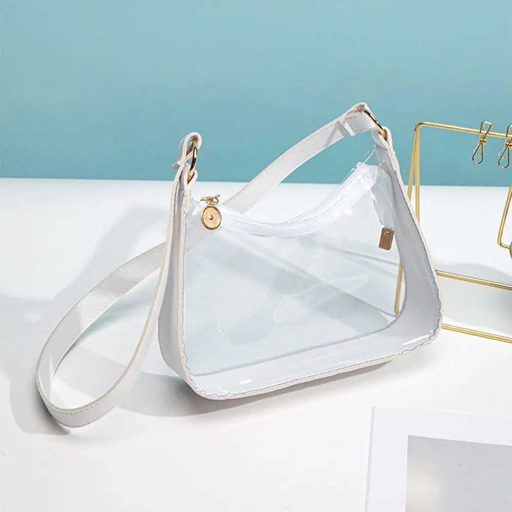 حقائب يد مقاومة للماء حقيبة كروس محمولة ذات سعة كبيرة من مادة PVC الشفافة حقيبة جيلي متينة من مادة PVC الشفافة حقيبة كتف محفظة #2