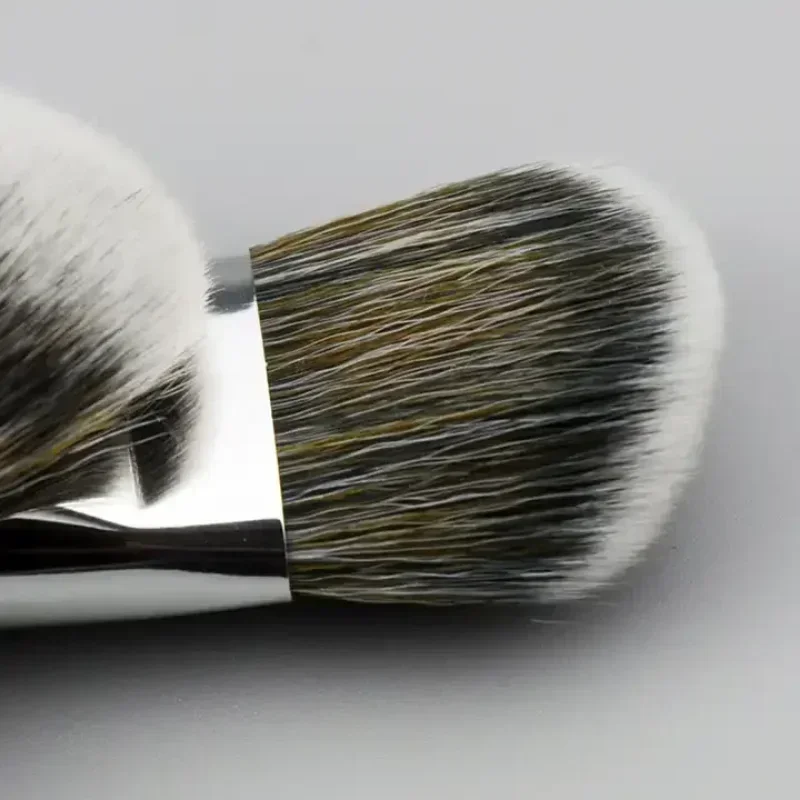 Brocha para base, crema, cubierta para brocha de maquillaje, pelo sintético, corrector de contorno facial en polvo, cosméticos de lana de fibra suave