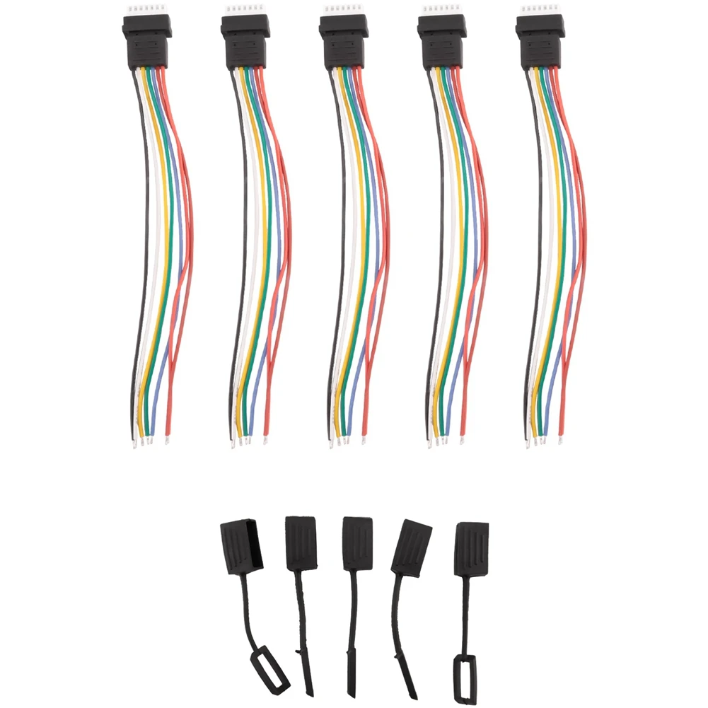 A63T-10PCS RC Aircraft 6S Balance Head With Cap Extension Charging Cable Lead Cord 10Cm DIY For Li Po Battery