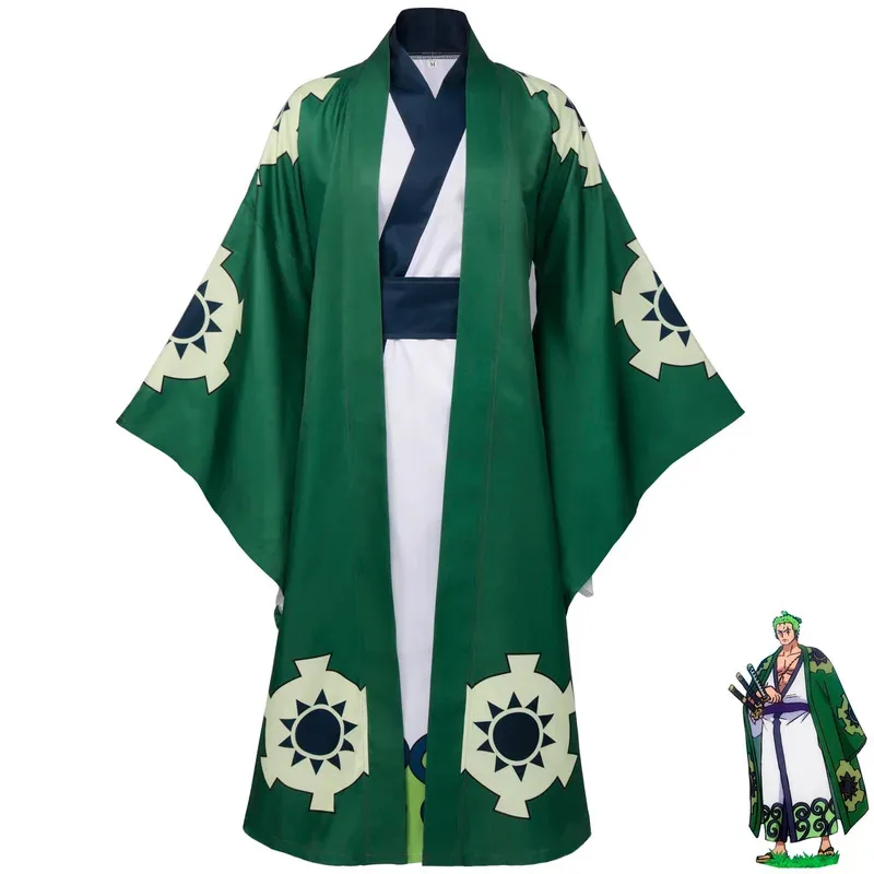 

Anime Roronoa Zoro Cosplay Costume for One Piece Winter Halloween Party Festival Anime Costume Uniform Outerwear Lining Suit