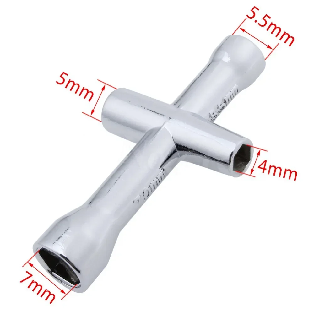 Toys Accessory 4/5/5.5/7mm Cross Wrench Sleeve for Spanner M4 RC HSP 80132 For Model Car Wheel Tool