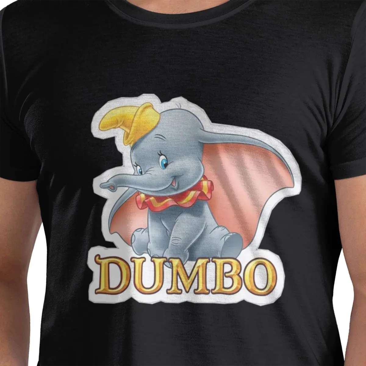 Camiseta Dumbo para homens de algodão plus size camisetas masculinas de manga curta em torno do pescoço roupas de verão tops S-6XL