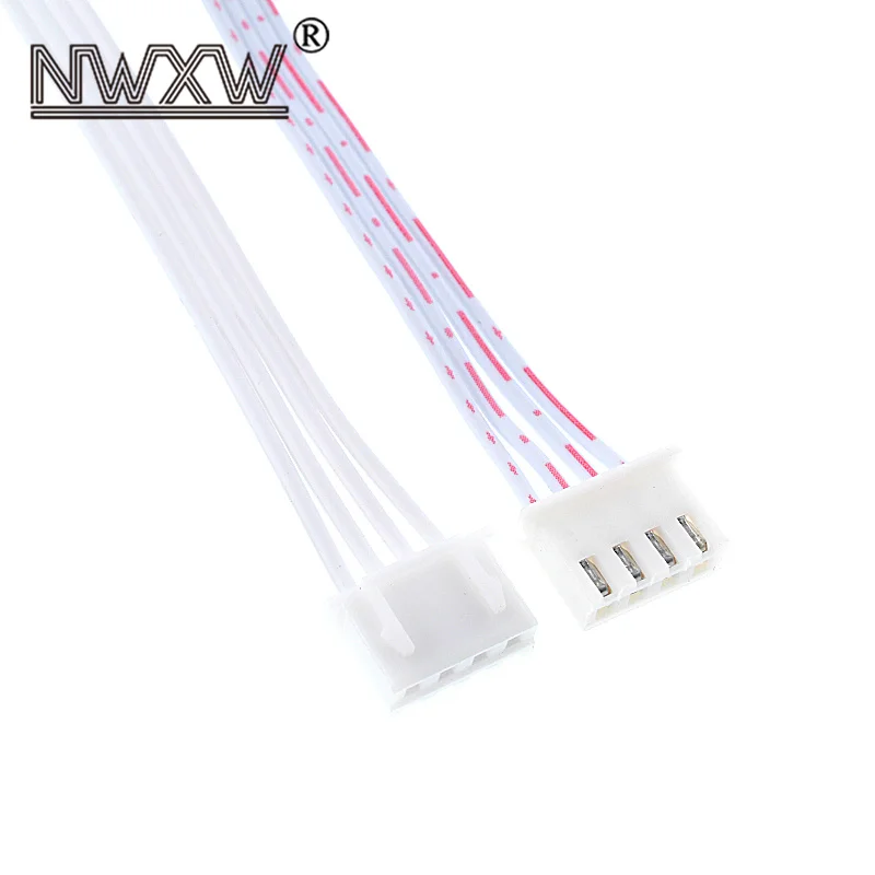 10pcs XH2.54 red and white cable in the same direction 20CM 2P/3P/4P/5P/6P/7P/8P/9P/10P/11P/12P single/double terminal cable