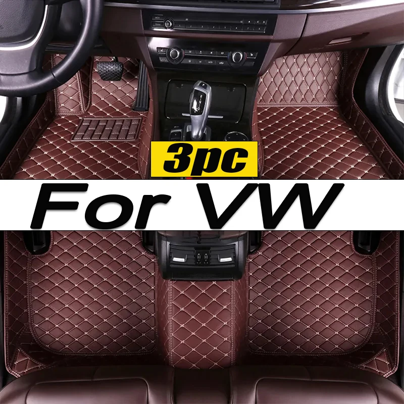 Car Floor Mats For vw EOS Touran Polo Plus T-ROC Touran L ID4 CROZZ Jetta A5 ID.3 ID.6 X Sharan Amarok Golf Mk4 Car Accessories