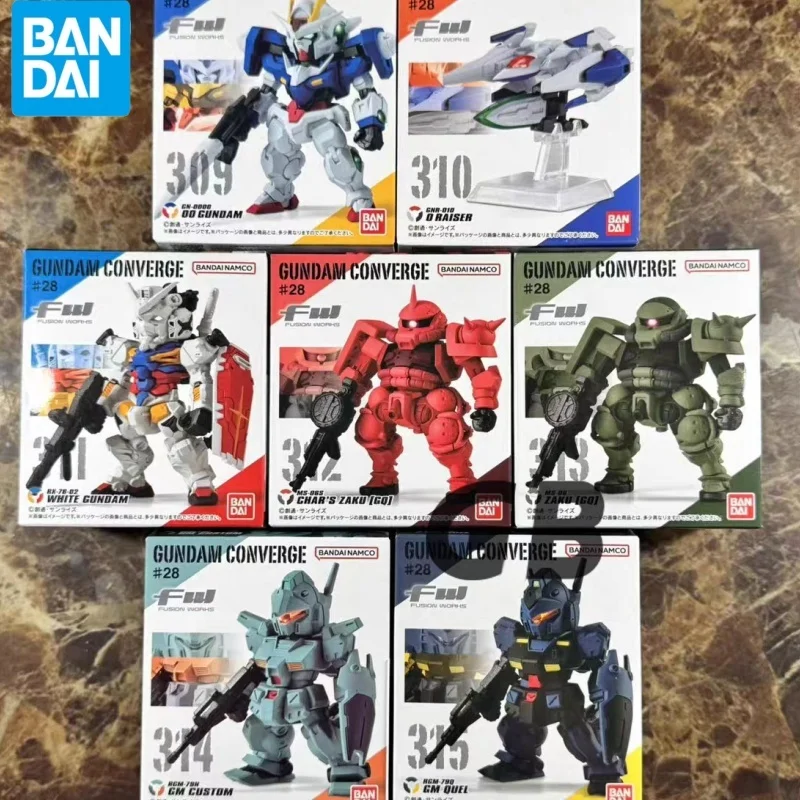 Nouveau Bandai Original Shokugan Gundam Fw Converge 28 blanc Gundam Oor Zaku Gm figurine modèle Kit jouet à collectionner Anime cadeau