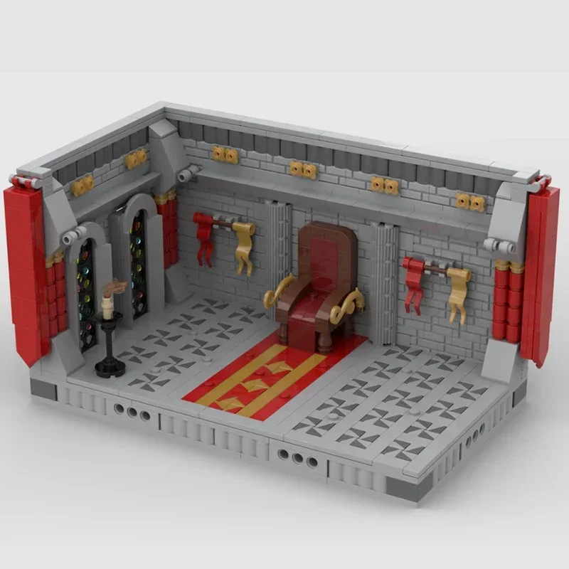 ปราสาทยุคกลางรุ่น Moc อาคารอิฐ Royal ปราสาทฉากเทคโนโลยี Modular Blocks ของขวัญของเล่นคริสต์มาส DIY ชุดประกอบ