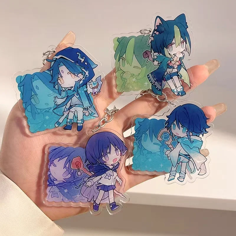 Genshin Impact Keychain Cosplay Kazuha Ayaka Yoimiya Wendi Xiao Acrylic Figure keychain Keyring Collection Model Gifts