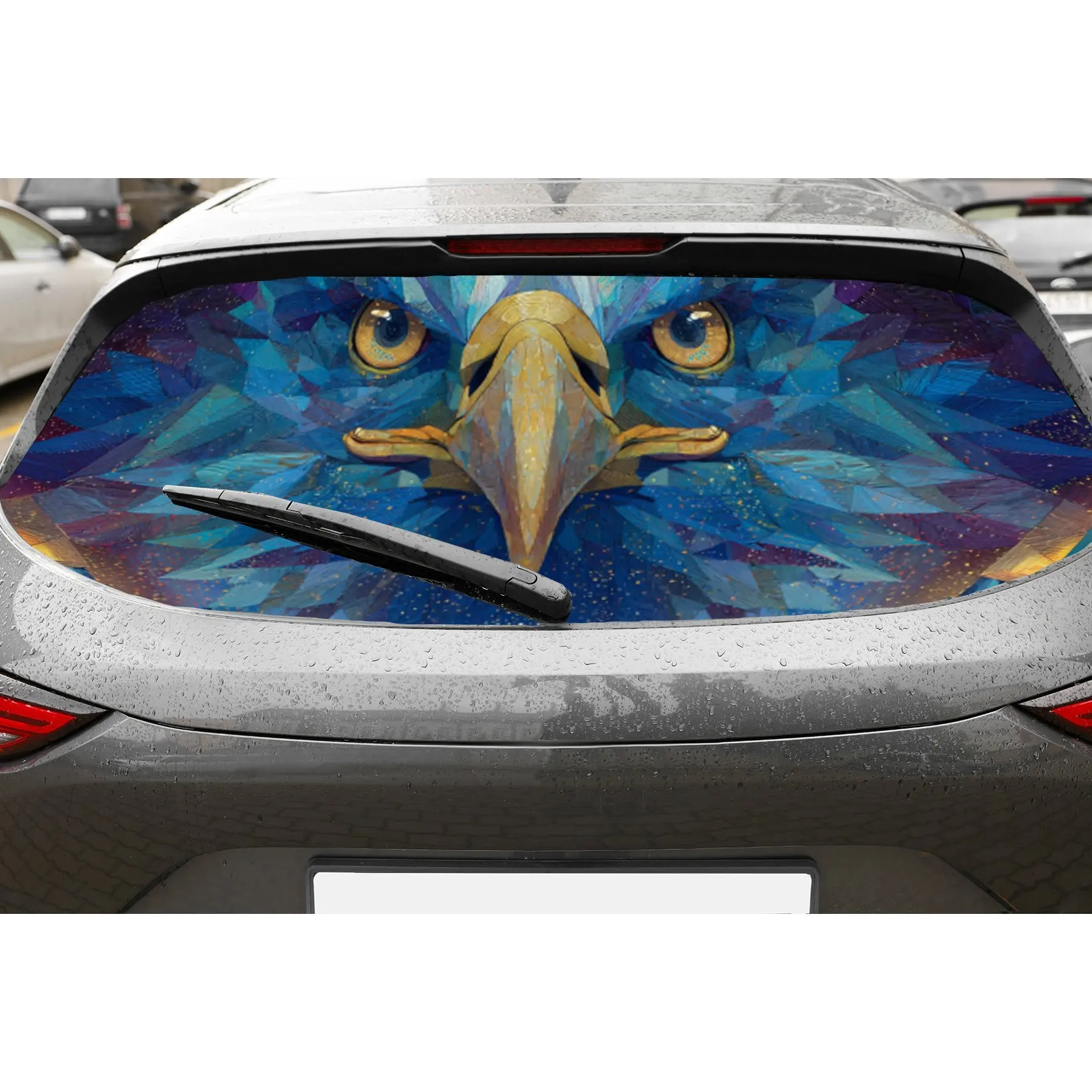 

Wild Blue Eagle Car Rear Window Sticker, Anti-scratch Auto Protection Vinyl Wraps Decal, Waterproof Self-adhesive PVC Auto Exter