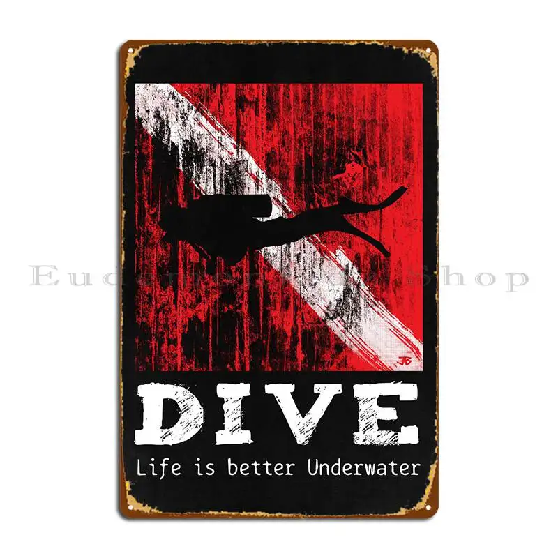 Scuba Diving Quote Metal Sign Club Party Party Plates Designing Customized Club Tin Sign Poster