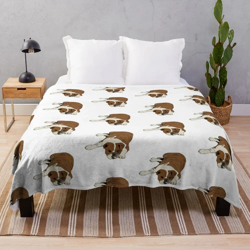 

English Bulldog Throw Blanket All Season Soft Lightweight Blanket for Home