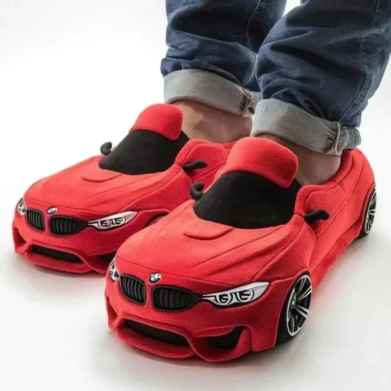 2025 New Applicable to Porsche plush slippers Racing plush slippers for BMW Porsche Racing Valentine's Day Gifts