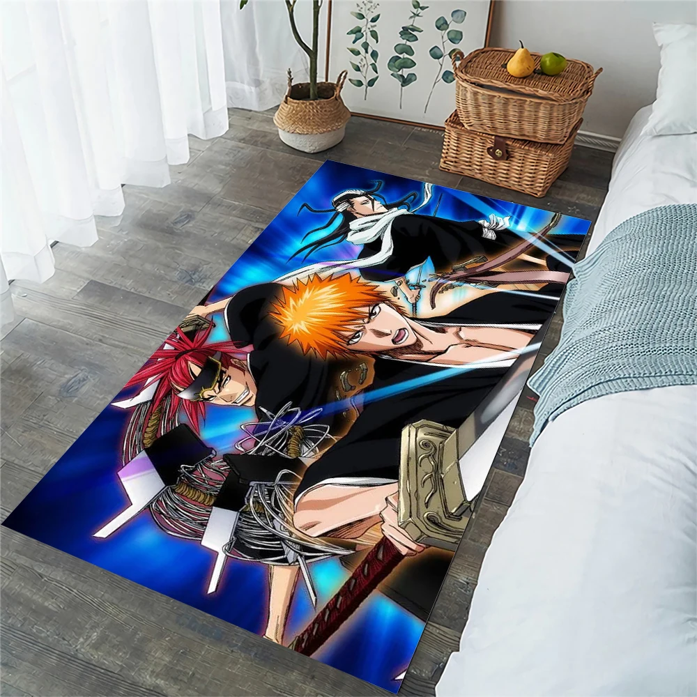 CLOOCL Anime Floor Mats Japan Manga BLEACH Printed Carpets for Living Room Flannel Soft Large Area Rug Non-slip Kitchen Rugs