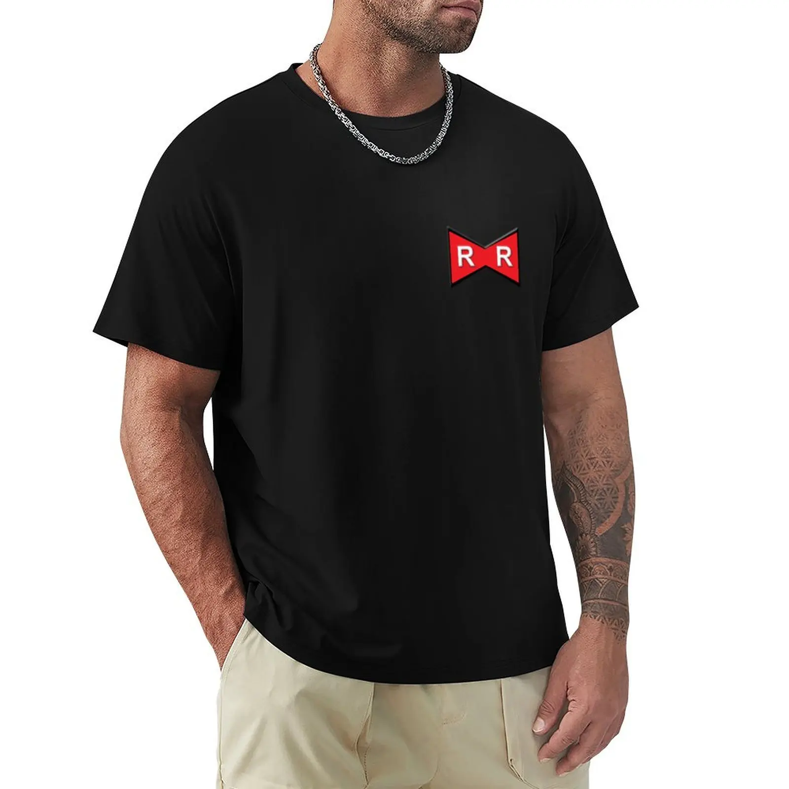 

Red Ribbon T-Shirt man clothes designer shirts Men's cotton t-shirt