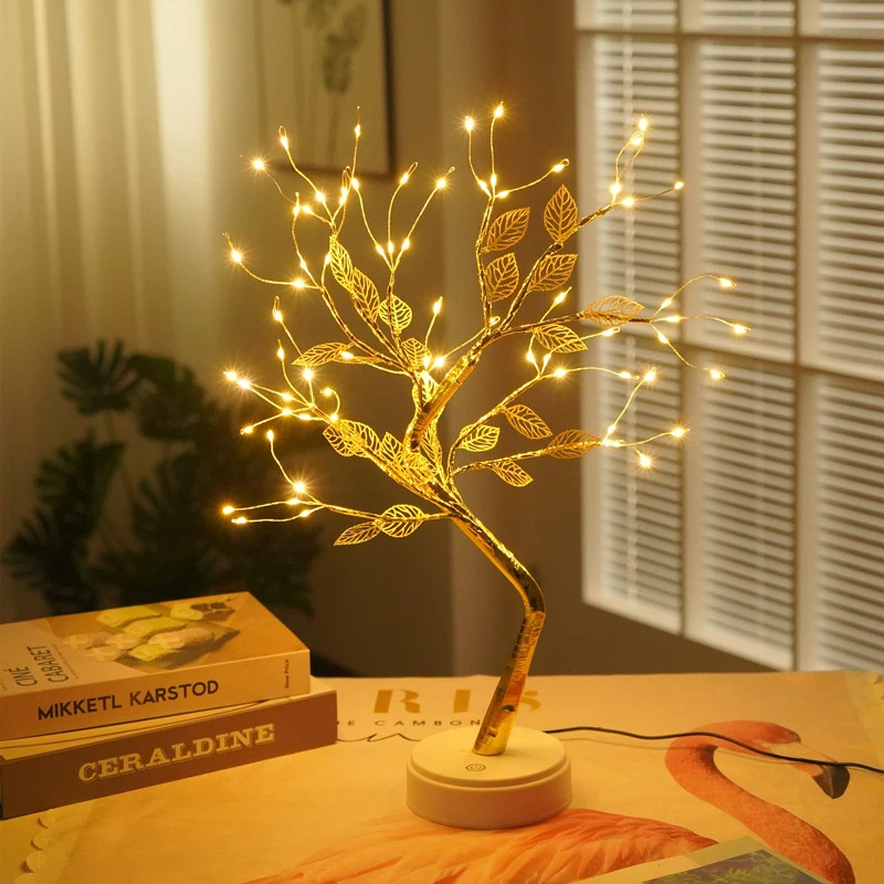 String Light Tree Light  LED Table Lamp Flower Bonsai Tree Night Lights Garland Bedroom Decoration Christmas Lights Home Decor