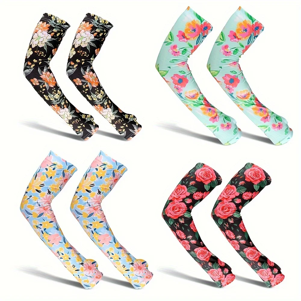 Cooling Arm Sleeves for Women Men Anti-Slip UV Sleeves for women with Thumb Hole Sun Protection Sleeves to Cover Arms for Women