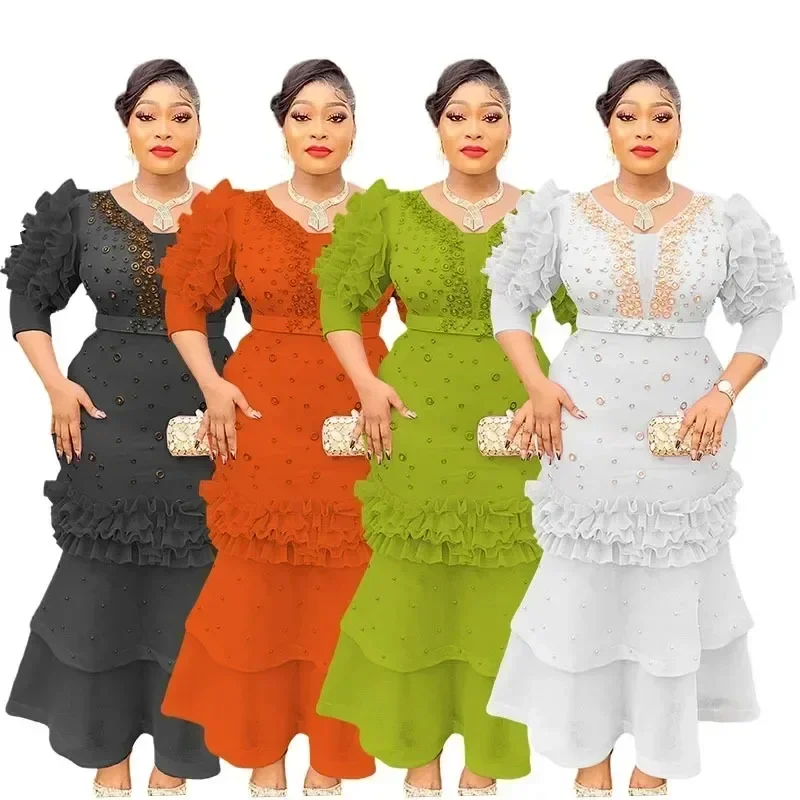 África roupas plus size vestidos de festa africanos para mulheres dashiki ancara lantejoulas casamento noite sexy bodycon maxi vestido de natal