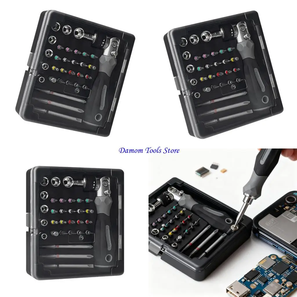 

57BE Отвертка с храповым механизмом 31 в 1 Регулируемый удлинитель Магнитная насадка