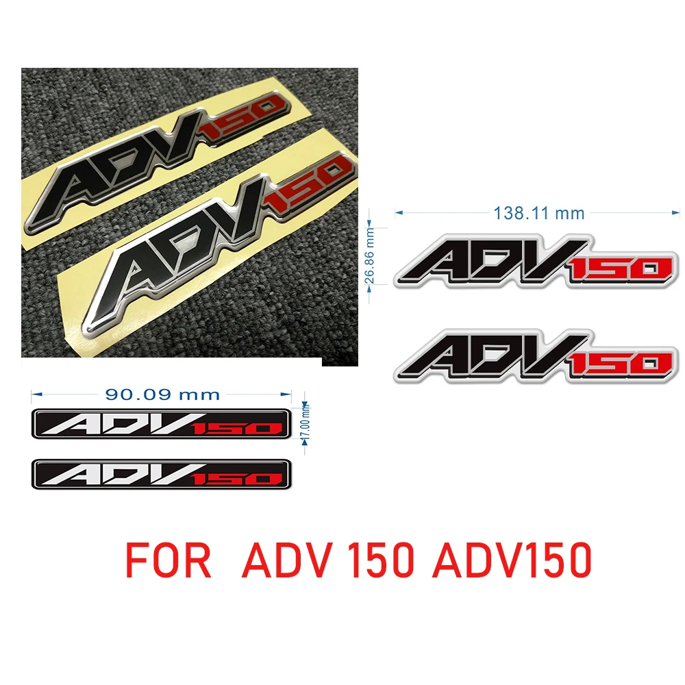 

For Honda ADV 150 ADV150 Motorcycle Decals Stickers Emblem Badge Raised Tank Pad Adventure