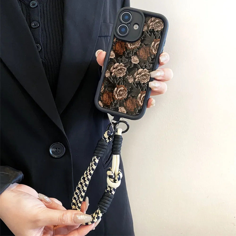 2025Lanyard CaseForXiaomiPoco X6 X7 F6 M6 F7 M7 F5 X5 X3 M3 Pro C55 C51 C65 C75 C71 الأزهار المعصم سلسلة Crossbody الحبل غطاء الهاتف #6