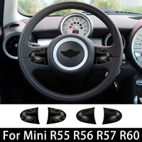 For Mini R55 R56 R57 R60 Countryman Car Steering Wheel Panel Button Cover Styling Sticker Auto Accessories