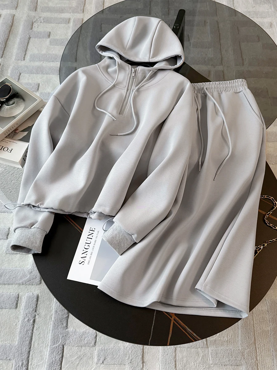 

Minimalist Casual Sportswear Set for Women Hoodie Skirt Two-Piece Suit Autumn Fashion Anti-Aging Online Exclusive Long Sleeve