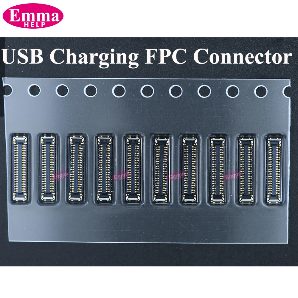 10pcs Original Charging Port FPC Connector For Samsung A04 A05 A14 A15 A24 A25 A34 A35 A52 A53 A54 A55 Mainboard Flex Clip