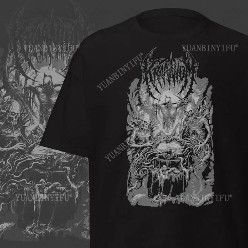 تي شيرت Kraanium Slamming Death Metal Merch ملابس بشريط معدني #1