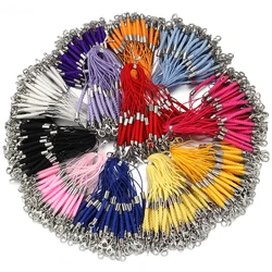 10pcs Braided Lanyard Strap Cord Clasp Rope Keychains Cellphone Hook Keyring Bag Accessories Key Ring Making Supplies Material