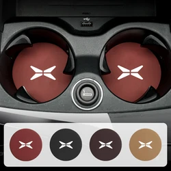 2PCS Car Non-slip Coaster Leather Mats Water Bottle Cup Holder For Xpeng P7 G3 G3i G9 P5 X2 N5 F30 H93 Beta 2019 2020 2021