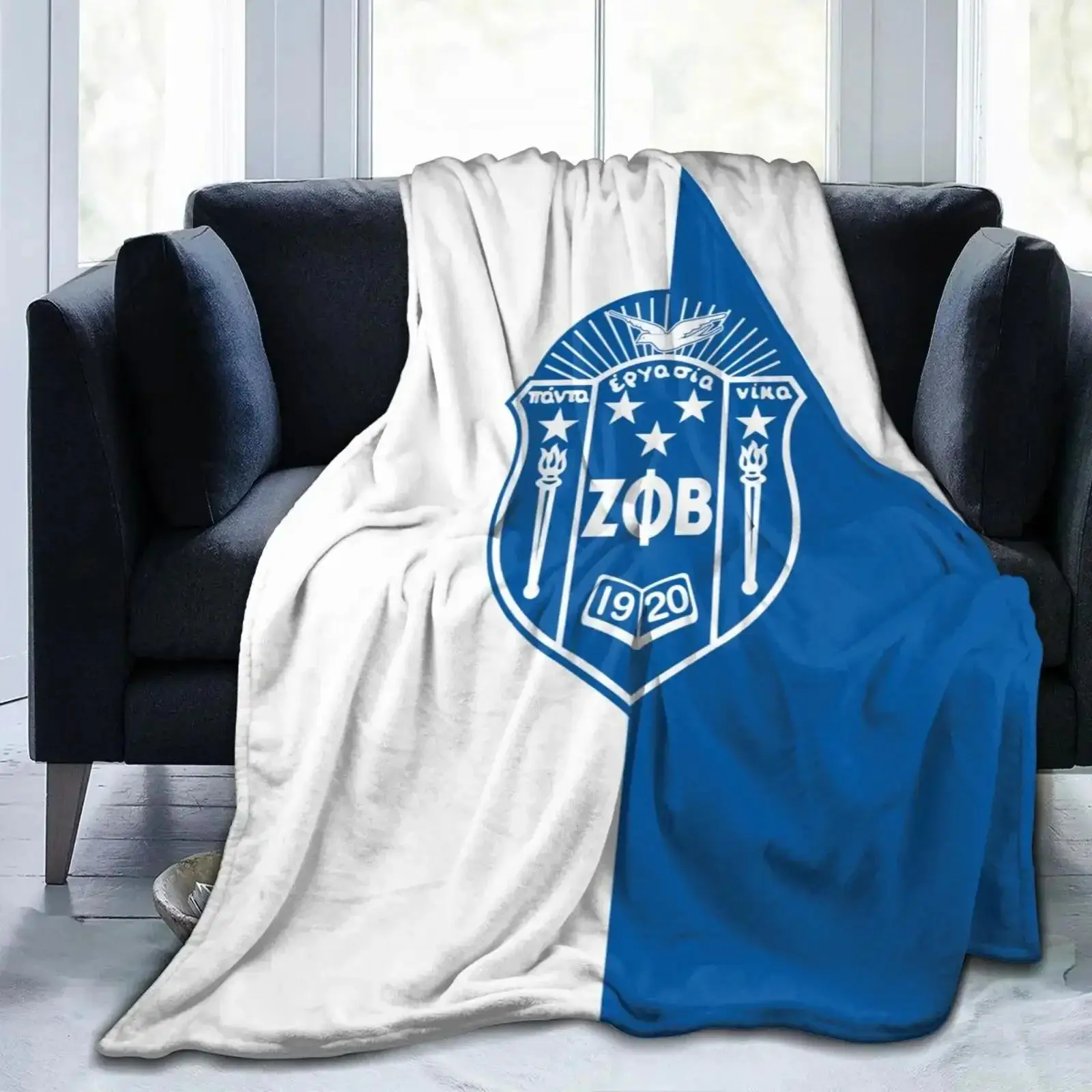 

Плед из флиса с принтом D Print Zeta ZPB Phi Beta, мягкий плед-покрывало для дивана, теплое одеяло для спальни, гобелен для кровати