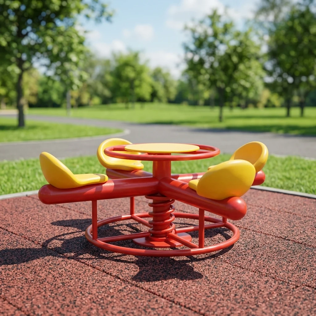 Kids Rocking Seesaw, Outdoor Playground Equipment, Safe Children Amusement, Park Kindergarten Ride, 2-Seat Rocker Toy