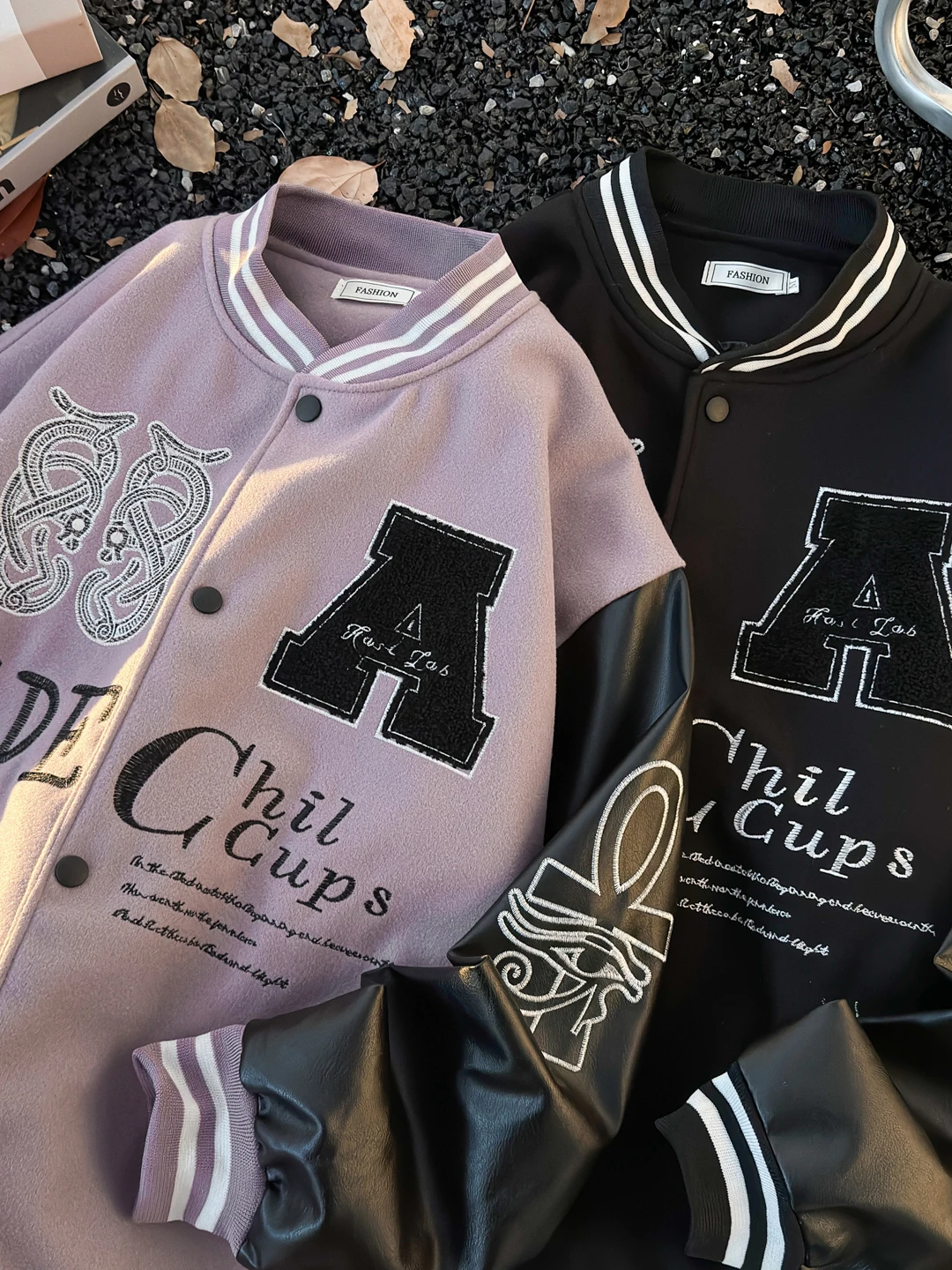 

Американская бейсбольная куртка с вышивкой для мужчин и женщин, весенне-осенняя, с цветными блоками, из искусственной кожи, повседневная, для пар, верхняя одежда