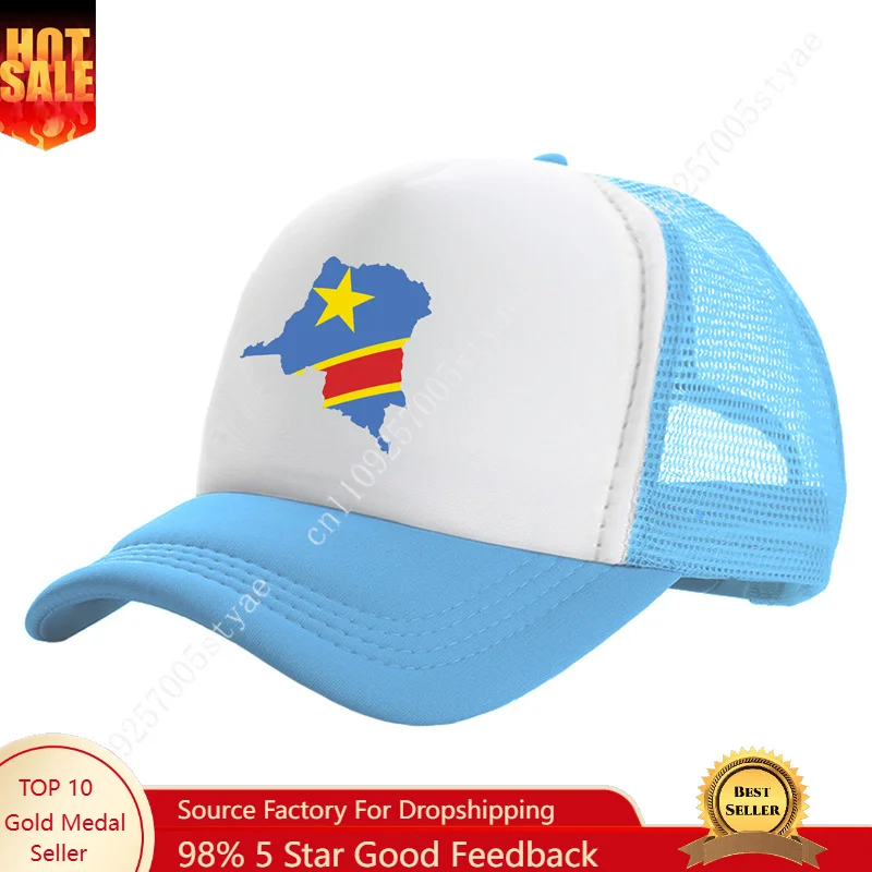 

Democratic Congo Trucker Caps Man Woman Baseball Cap Fashion Sunhat Adjustable Snapback Hat Outdoor Dad Hats