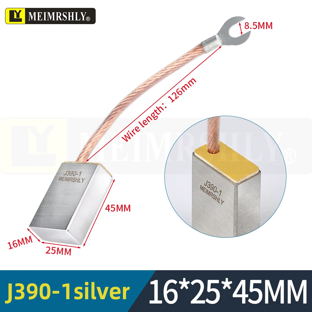 Marine Tailshaft Grounding Silver Carbon Brush 10*20*32/35/40/45/50 Marine Grounding Silver Carbon Brush