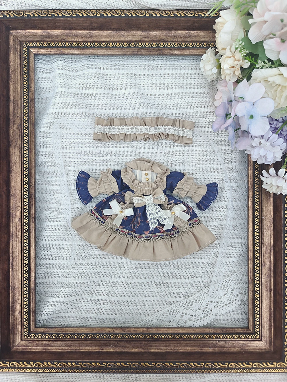 Ubranka dla lalek Blythe Koronkowa Sukienka Księżniczki w Stylu Vintage z Długim Rękawem Akcesoria dla Lalek Ymy Licca Azones Ob22 24 27 Ubrania dla Blythe