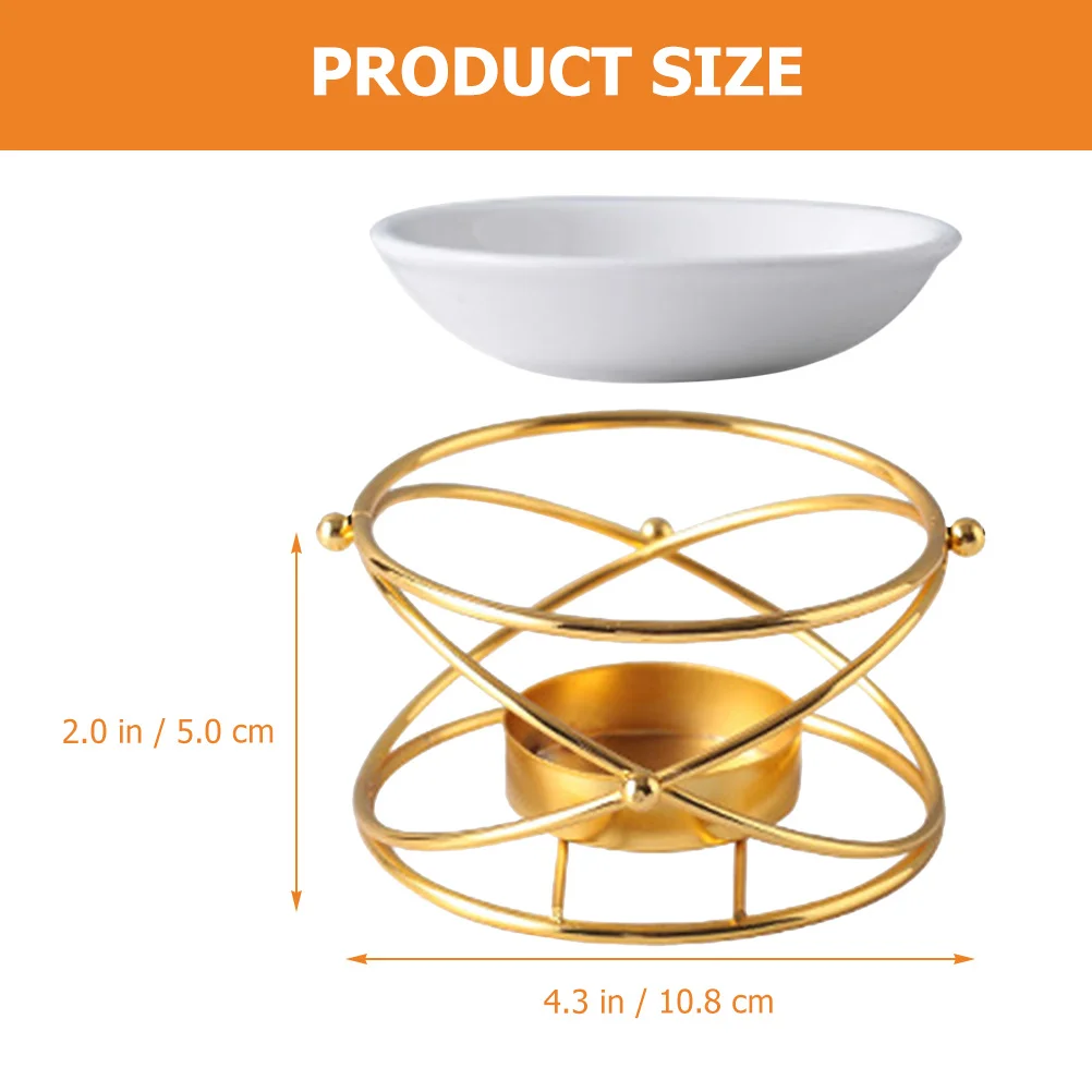 

Gold Holder Incense Burner Desktop Metal Aromatherapy Holder for Living Room Spa Yoga Home Decoration Incense Burner