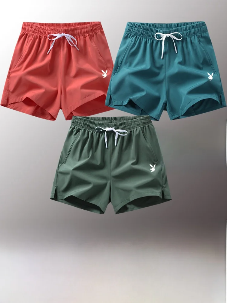 

Summer Ice Silk Sports orts Men's Loose Casual Tee-quarter Length Breathable Five-quarter Length Beach Pants