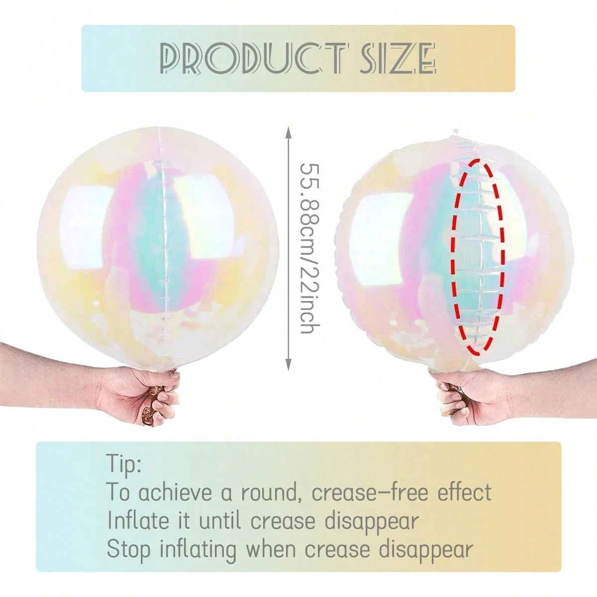 3/5 Stück 22 Zoll metallische holografische Folienballons mit 4D-Effekt, geeignet für Geburtstagsfeier, Junggesellenabschied, Verlobung, W – Detail 5