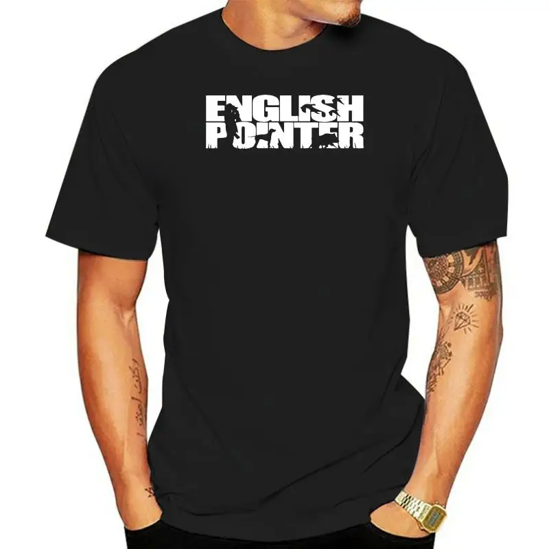  New Men's Tee Shirt Twiltext English Pointer Jagd Customizable Hand-Painted Design Custom Clothing Service