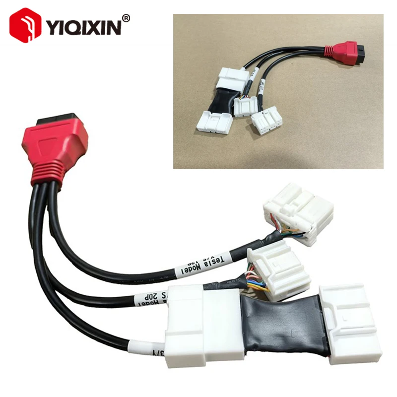 CAN Bus Diagnostic Cable For Tesla 1-to-3 Splitter Model 3 YX S Diagnostic Test Connector For Autel Launch Xtool EV Scan Tool