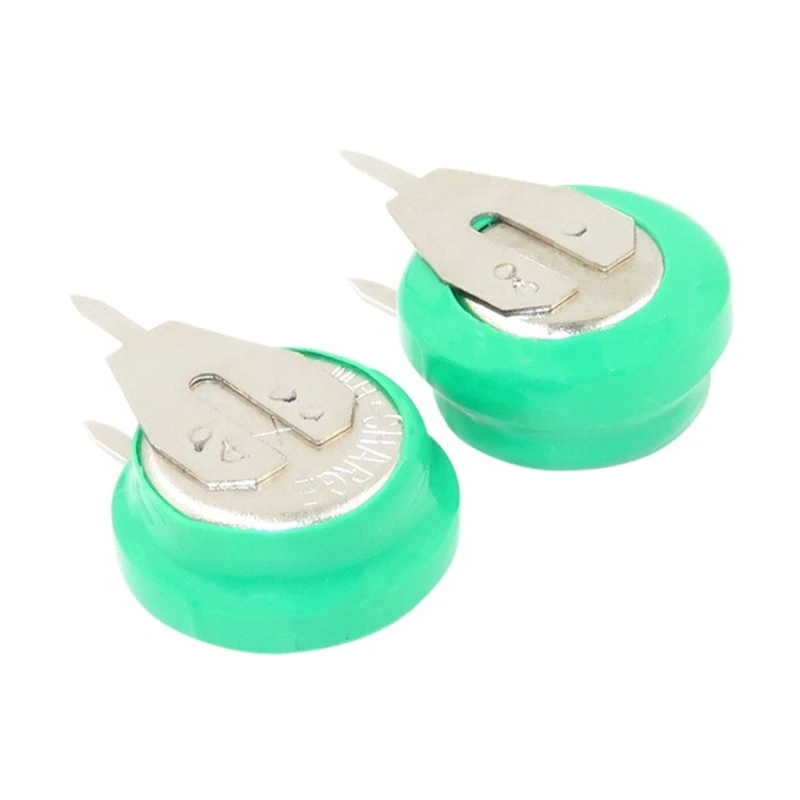 High Capacity NiMh Rechargeable Batteries Long Lasting 1.2V 80mAh Coin Cell Batteries with Solder Pins for Electric Toy