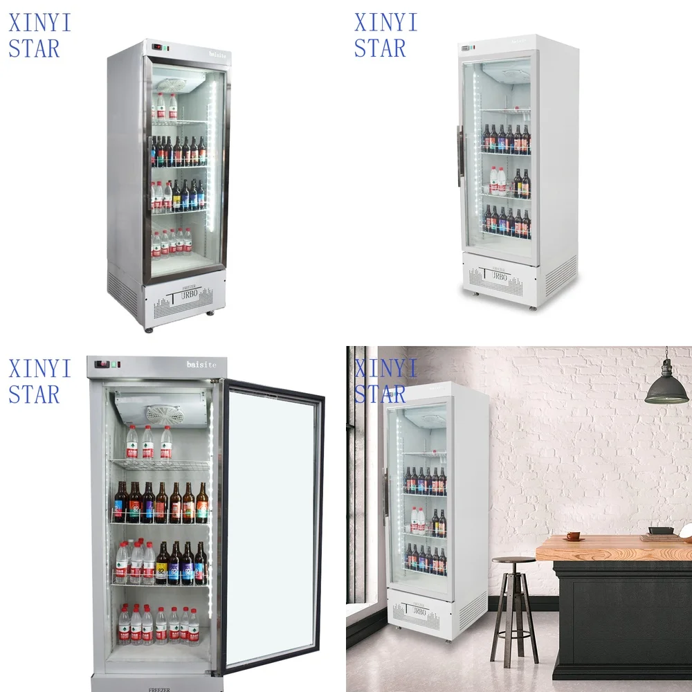 Bierflaschen-Kühlschrank Vitrine für Getränke Weinkühler Showcase Kühler Aufrechter Wasserkühler Kommerzieller Bar-Kühlschrank