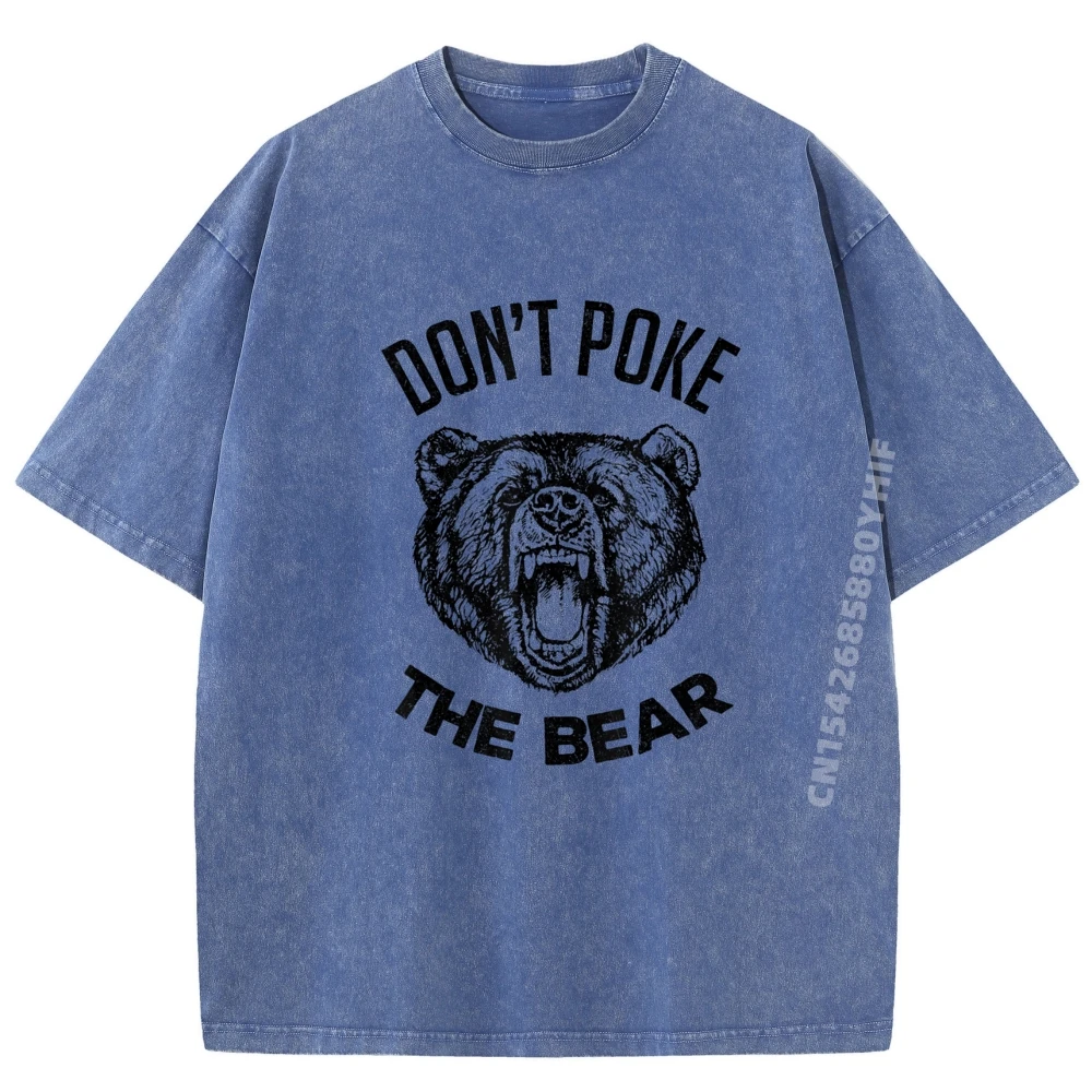 

Mens Soft Washed Shirt Dont Poke The Bear Funny Bear Spirit Animal Lover Gift Printed T-Shirt Mens Design Clothes