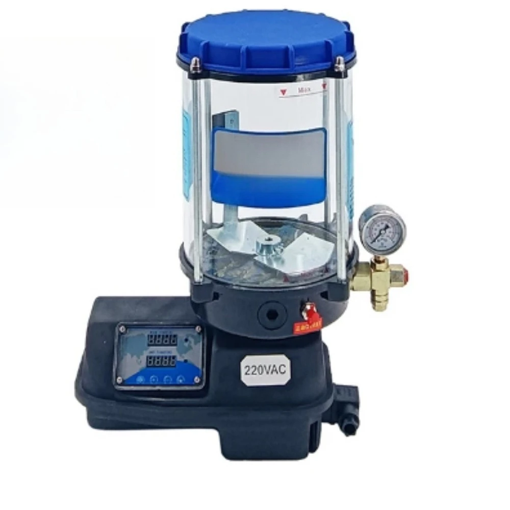 4L Electric Grease Pump Digital Level Alarm Single Outlet Program Controller 12V 110V 220V 380V