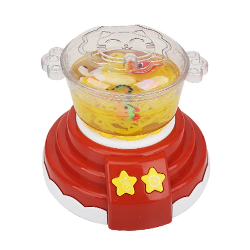 Hot Pot Cooking Toys Kitchen Playset  DIY Hot Pot Machine Toys Pretend Bubble Sound Light Educational Toy for Girls