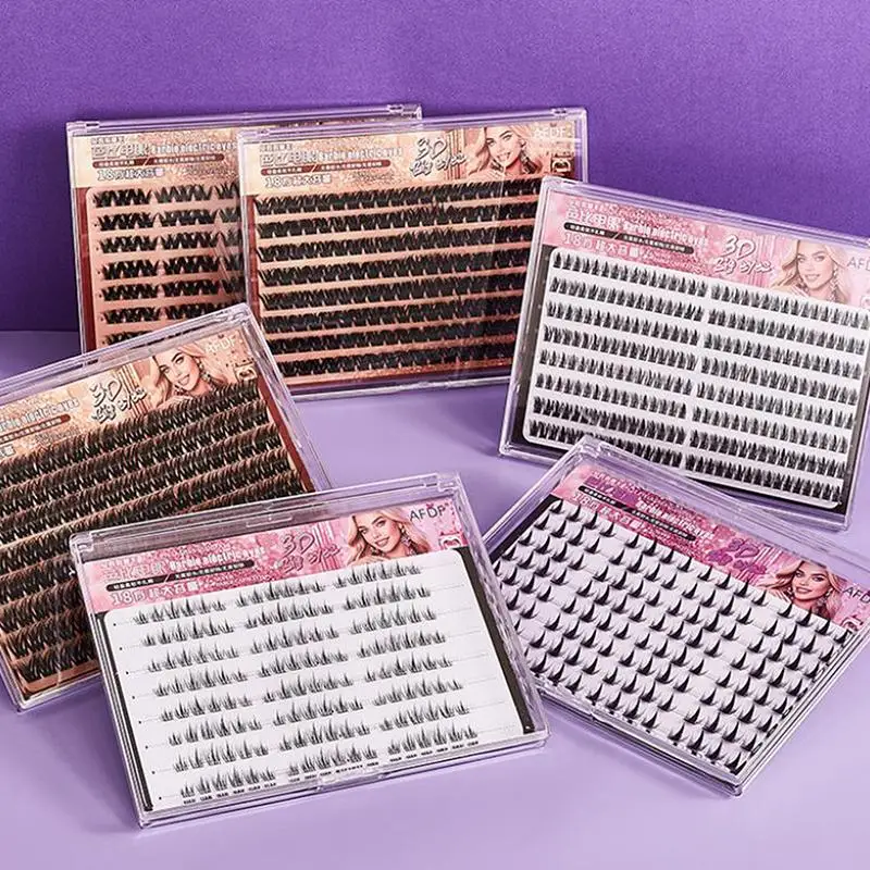 Comic-Style 14-16mm Length Self-adhesive False Eyelashes Natural Look European Style 3D Faux Mink Lash 3D Effect Fake Eyelash
