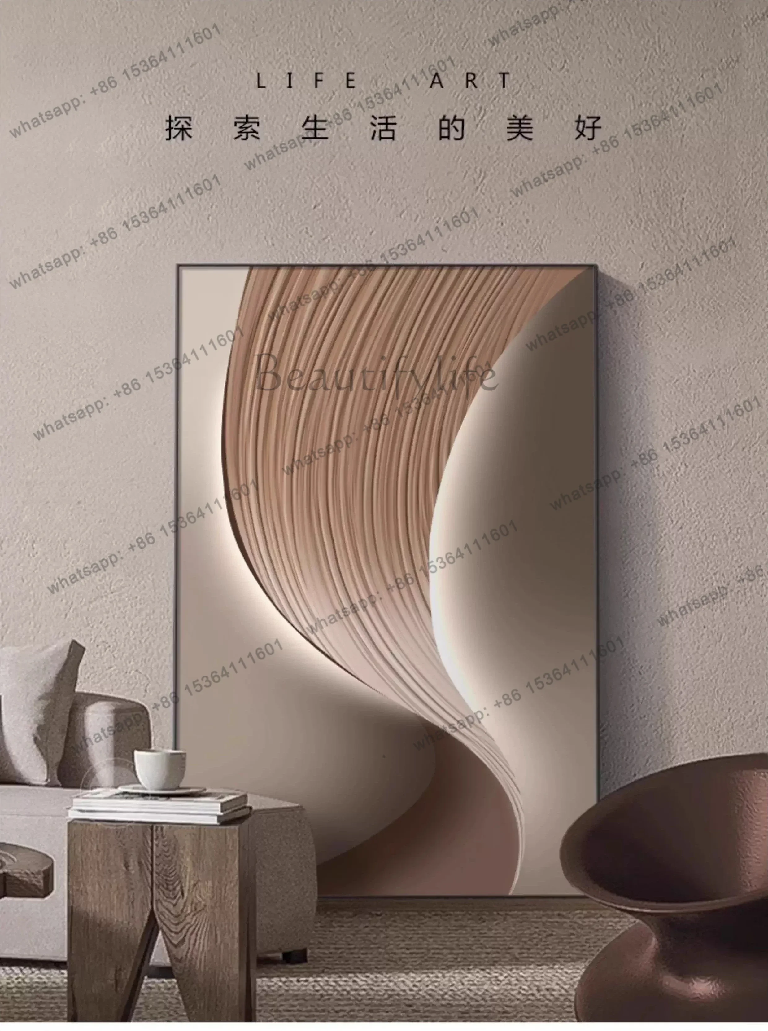 YJ Room Decor Aesthetic Modern Simplicity Light Luxury Abstract Corridor Hanging Painting Wall Decor Sofa Background Wall Painti
