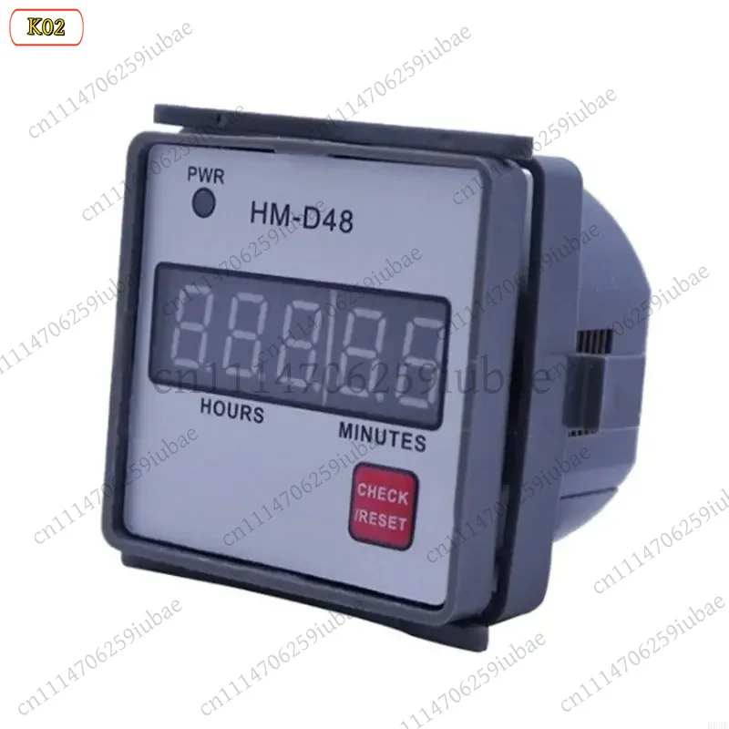 BK 220V HM-D48 0-999.99h Timer Hour Meter Gauge for Lawn Mower Generator Motor