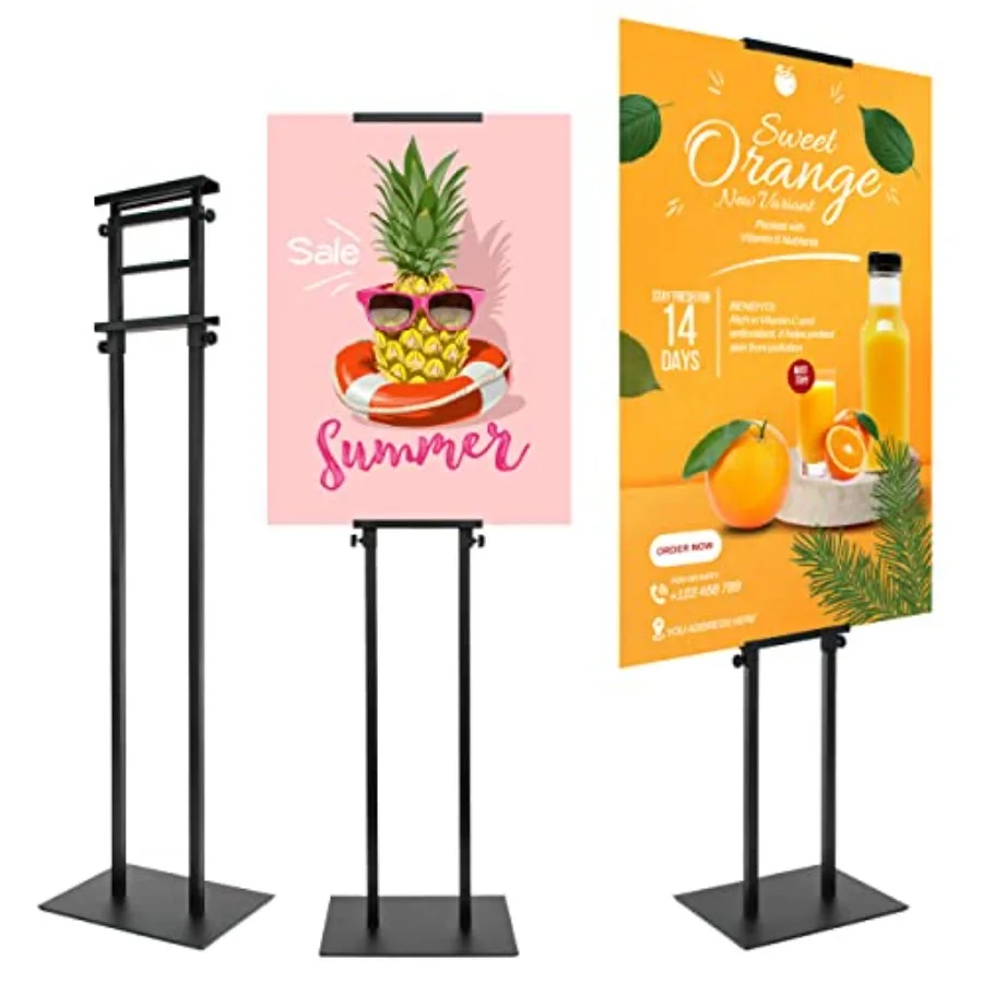 

Держатель плаката для дисплея Регулируемая подставка для вывески на пьедестале до 78 дюймов Двусторонняя подставка для доски и подставки для вывески из пенопласта с